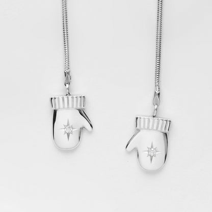 Кольє "Рукавички" з муасанітами